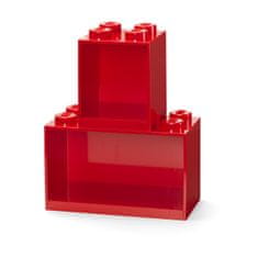 LEGO Storage Brick závěsné police, set 2 ks - červená
