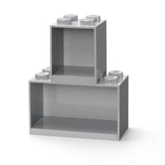 LEGO Storage Brick závěsné police, set 2 ks - šedá