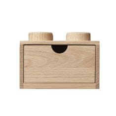 dřevěný stolní box 4 se zásuvkou (dub - ošetřený mýdlem)