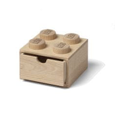 dřevěný stolní box 4 se zásuvkou (dub - ošetřený mýdlem)