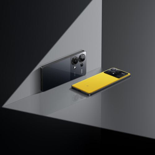 POCO X6 Pro 5G povezava bralnik prstnih odtisov zmogljiv telefon AMOLED zaslon P -OLED vzdržljivo steklo Corning Gorilla Glass 5 IP54 vodoodporen vzorec prahu širokokotna kamera makro ultra širokokotni objektiv Full HD+ ločljivost hitro polnjenje dolga življenjska doba baterije hitro polnjenje najhitrejša povezava Bluetooth 5.4 NFC plačila 8-jedrni procesor 4nm procesor MediaTek Dimensity 8300-Ultra povezava diagonala zaslona 6,67 palcev 64 + 8 + 2 Mpx Android OS hitro polnjenje 67 W Flow AMOLED zaslon visoke ločljivosti Tehnologija NFC odklepanje z obrazom Dolby Atmos dvojni stereo zvočniki Android z nadgradnjo MIUI HyperOS Dolby Vision