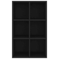 Vidaxl Knihovna/příborník černá 66x30x98 cm dřevotříska