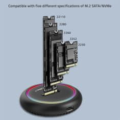 Qoltec Dokovací stanice SSD M.2 | NVMe | SATA | USB-C | 2TB