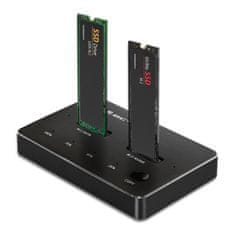 Qoltec Dokovací stanice SSD M.2 | NVMe | SATA | USB-C | DUAL 2 x 2TB