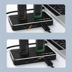 Qoltec Dokovací stanice SSD M.2 | NVMe | SATA | USB-C | DUAL 2 x 2TB