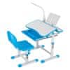 Multifunkční dětský psací stůl s nastavitelnou výškou -modrý
