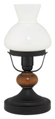Rabalux  PETRONEL stolní lampa max. 1x60W | E27 | IP20 - tmavé dřevo, černá