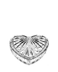 Bohemia Crystal Dóza ve tvaru srdce vyrobena z olovnatého křišťálu.