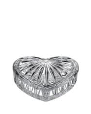 Bohemia Crystal Dóza ve tvaru srdce vyrobena z olovnatého křišťálu.