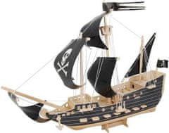 Woodcraft Dřevěné 3D puzzle Pirátská loď