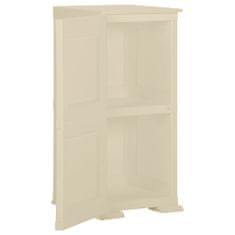 Vidaxl Plastová skříňka 40 x 43 x 85,5 cm design dřeva angorská bílá