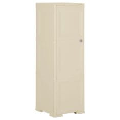 Vidaxl Plastová skříňka 40 x 43 x 125 cm design dřeva angorská bílá