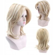 Korbi Paruka blond dlouhé vlnité vlasy na síťce, W99