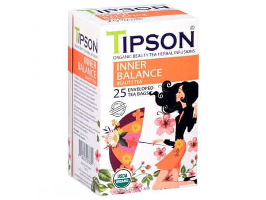 Tipson Tipson Organic Beauty INNER BALANCE čaj v sáčcích 25 x 1,5 g