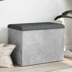 Vidaxl Úložná lavice betonově šedá 62 x 42 x 45 cm kompozitní dřevo