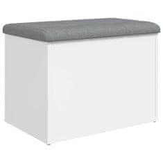 Vidaxl Úložná lavice bílá 62 x 42 x 45 cm kompozitní dřevo