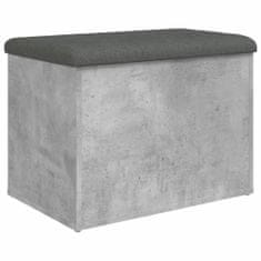 Vidaxl Úložná lavice betonově šedá 62 x 42 x 45 cm kompozitní dřevo