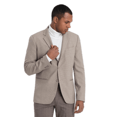 OMBRE Pánské sako s ozdobnými knoflíky REFA béžové MDN124310 XL