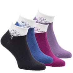 Zdravé Ponožky Zdravé ponožky kotníkové dámské módní bavlněné zdravotní ruličkové ponožky 6301924 4pack, 39-42
