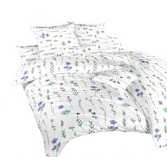 Dadka  Povlečení bavlna Herbal fialový 140x200, 70x90 cm