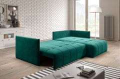 Nejlevnější nábytek Rohová rozkládací sedačka NECBLOJA, zelená