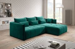 Nejlevnější nábytek Rohová rozkládací sedačka NECBLOJA, zelená
