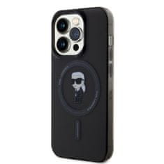 Karl Lagerfeld  IML Ikonik MagSafe Zadní Kryt pro iPhone 15 Pro Black