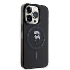 Karl Lagerfeld  IML Ikonik MagSafe Zadní Kryt pro iPhone 15 Pro Black