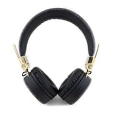 Guess Bezdrátová sluchátka PU 4G Metal Logo Bluetooth Stereo černá