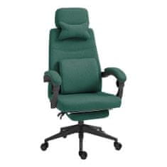 Timeless Tools Otočná kancelářská židle s opěrkou hlavy a nohou - zelená