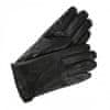 K33 Pánské kožené rukavice zateplené černé S/M