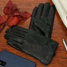 Beltimore K33 Pánské kožené rukavice zateplené černé S/M