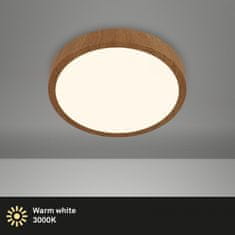 BRILONER BRILONER LED přisazené svítidlo, pr. 28 cm, 16 W, 2000 lm, barva dřeva BRILO 3724-014
