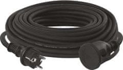Emos Venkovní prodlužovací kabel 20 m / 1 zásuvka / černý / guma-neopren / 230 V / 1,5 mm2
