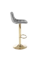 Halmar Barová židle H120 zlatá/šedá