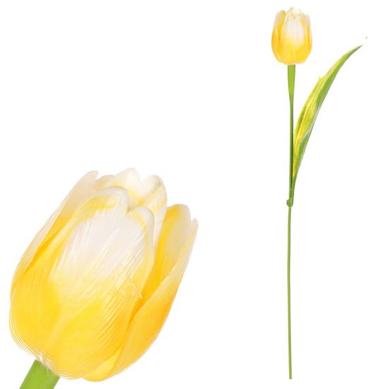 Autronic Tulipán plastový ve žluté barvě. Cena za 1ks. Ve svazku 12ks. SG60104 YEL2, sada 36 ks