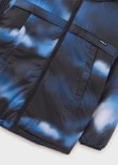 MAYORAL oboustranná bunda modrá s kapucí a kapsami, voděodolná Velikost: 8/128