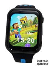 Klarion Dětské černo-modré 4G smart hodinky E10-2024 80GB s GPS a bezkonkurenční výdrží baterie