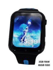 Klarion Dětské černo-modré 4G smart hodinky E10-2024 80GB s GPS a bezkonkurenční výdrží baterie