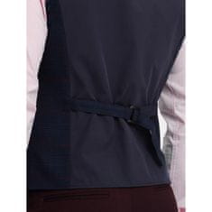 OMBRE Pánská vesta bez klop V1 OM-BLZV-0123 tmavě modrá MDN124335 S