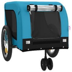 Petromila Vozík za kolo pro psa modrý a černý oxfordská tkanina a železo