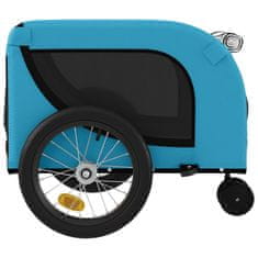 Greatstore Vozík za kolo pro psa modrý a černý oxfordská tkanina a železo
