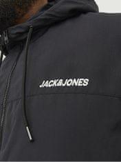 Jack&Jones Plus Pánská bunda JJERUSH 12243517 Black (Velikost 5XL)