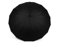 Kraftika 1ks černá velký rodinný deštník s dřevěnou rukojetí