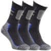 OXSOX Active pánské jednobarevné bavlněné sportovní froté ponožky 5100322 3pack, šedá, 43-46