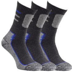 OXSOX OXSOX Active pánské jednobarevné bavlněné sportovní froté ponožky 5100322 3pack, šedá, 39-42