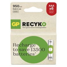 GP Nabíjecí baterie GP ReCyko 950 AAA (HR03), 6 ks