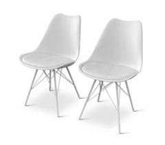 Nábytek Texim Moderní jídelní židle Eco bílá 2 ks