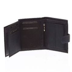Bellugio Pánská kožená peněženka Meliccio, černá/modrá