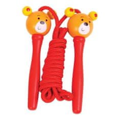 Bigjigs Toys Švihadlo zvířátko – medvídek, červené